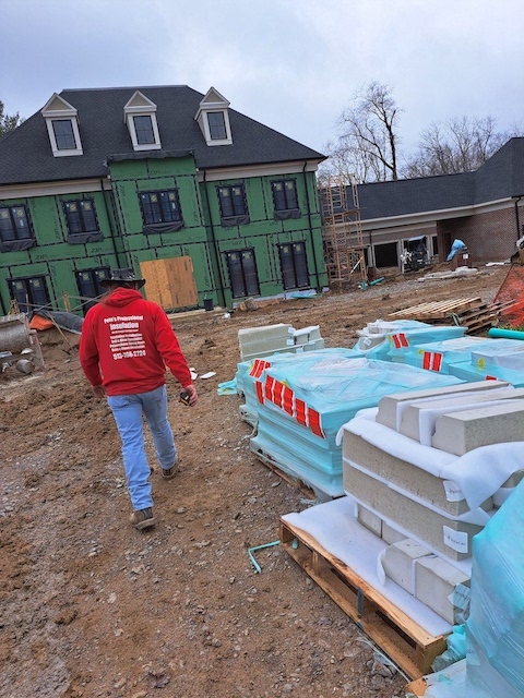 insulation cincinnati job site photo owner working
